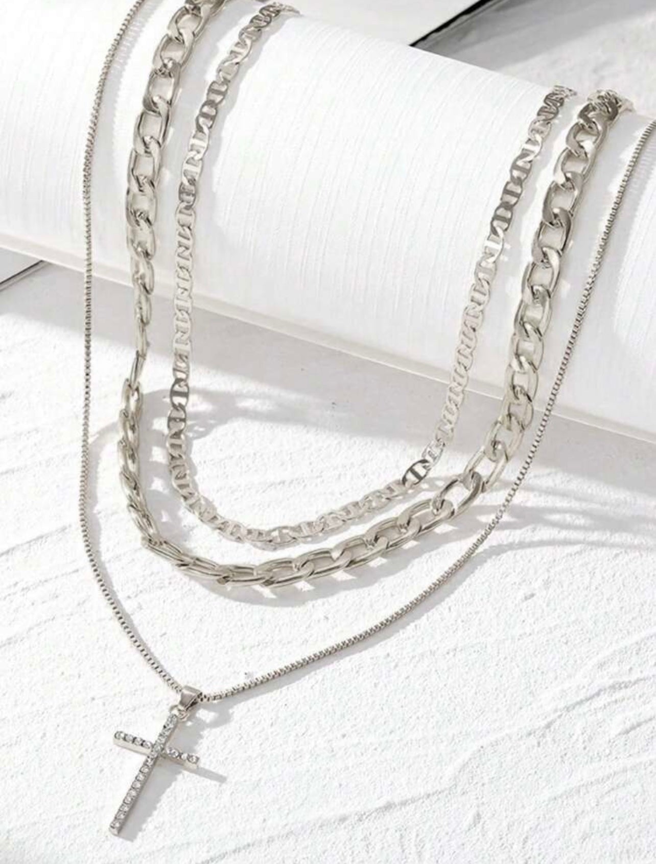 Cross layered necklace